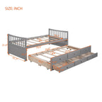 Daybed with Trundle and Drawers; Twin Size - Comfortable Living Decor