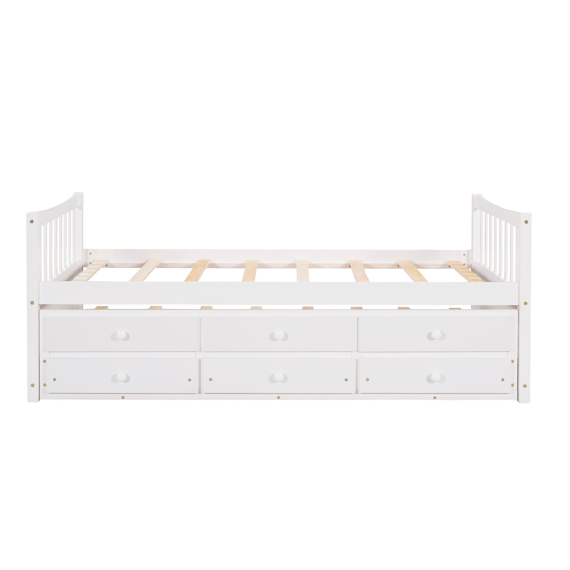 Daybed with Trundle and Drawers; Twin Size - Comfortable Living Decor