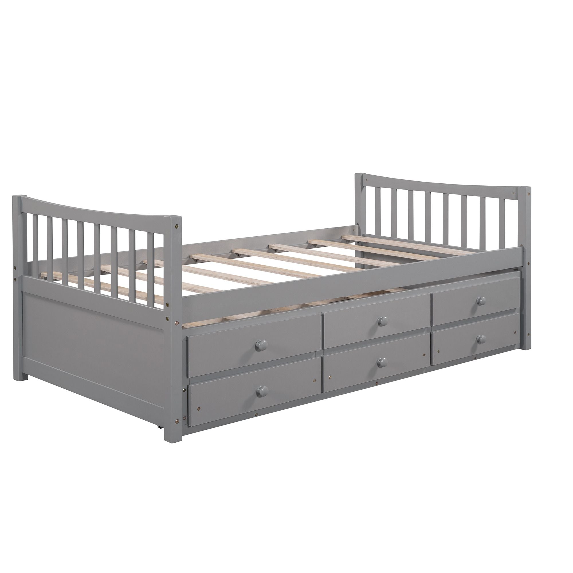 Daybed with Trundle and Drawers; Twin Size - Comfortable Living Decor