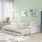 Daybed with Trundle and Drawers; Twin Size - Comfortable Living Decor
