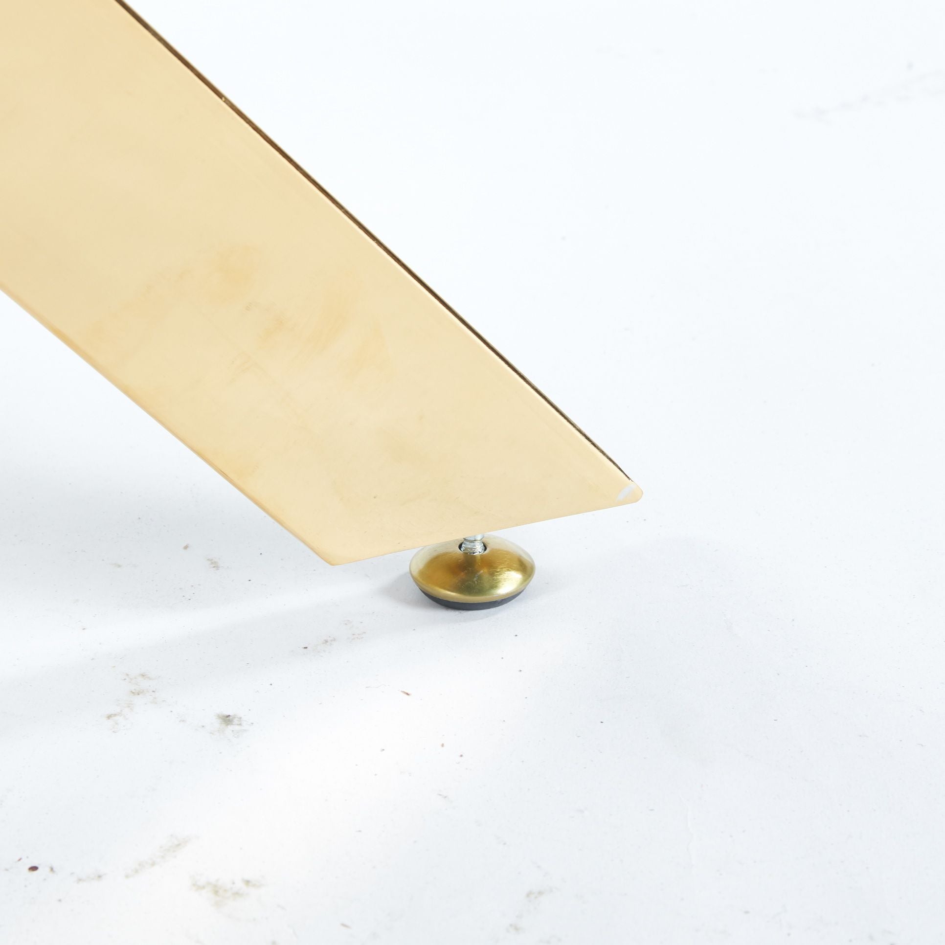 Dining Table with cross metal leg and tempered glass,Modern Space Saving Kitchen Table for Living Room,chrome legs,Square table,golden legs - Comfortable Living Decor