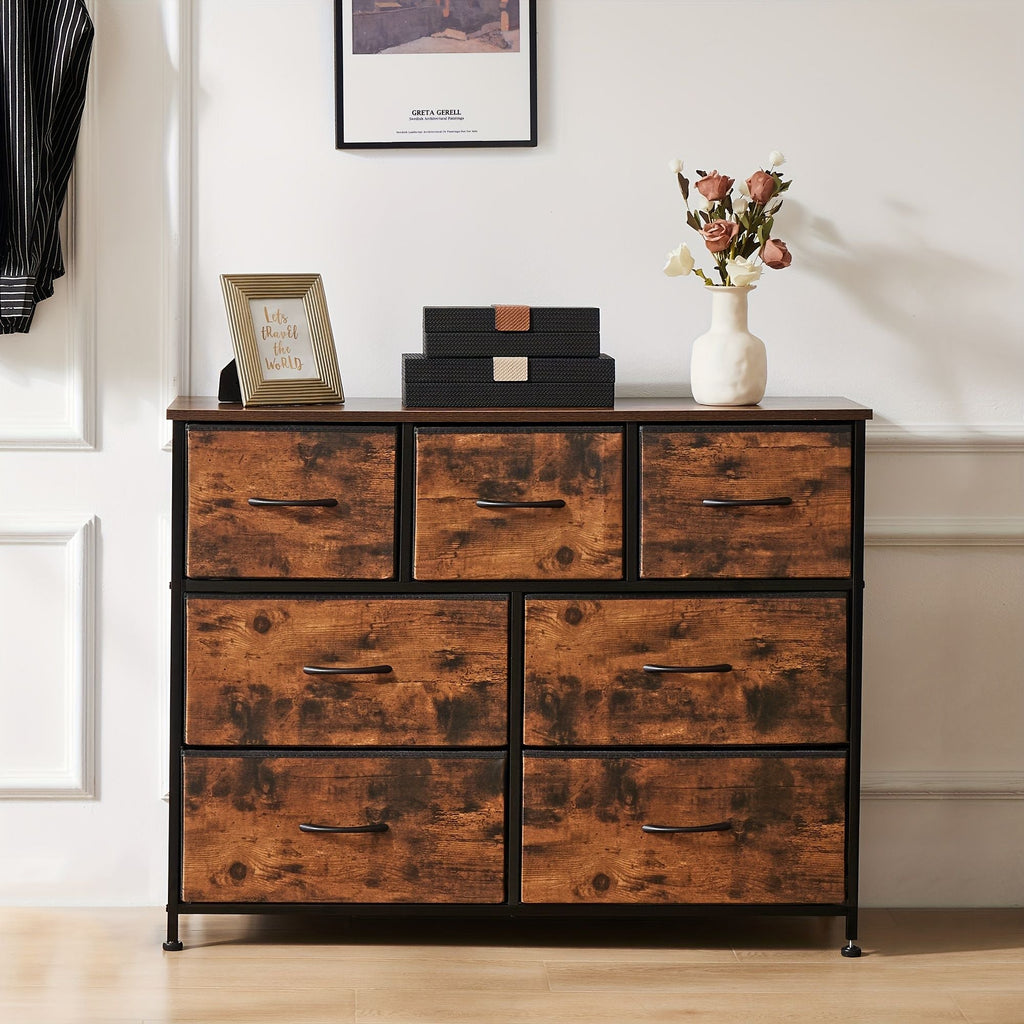 Dresser for bedroom 7 storage Spaces, assembled wardrobe lockers, bedroom furniture lockers - Comfortable Living Decor