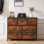 Dresser for bedroom 7 storage Spaces, assembled wardrobe lockers, bedroom furniture lockers - Comfortable Living Decor