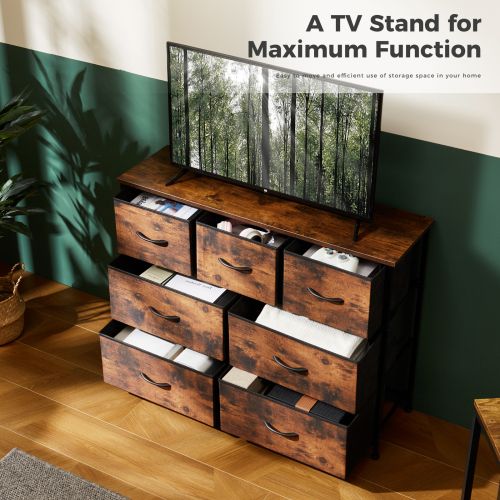 Dresser for bedroom 7 storage Spaces, assembled wardrobe lockers, bedroom furniture lockers - Comfortable Living Decor