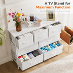 Dresser for bedroom 7 storage Spaces, assembled wardrobe lockers, bedroom furniture lockers - Comfortable Living Decor