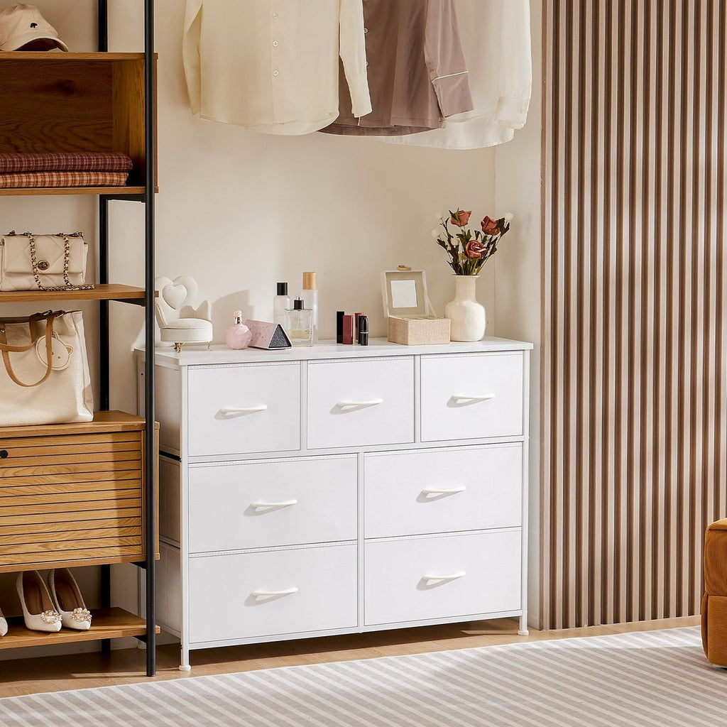Dresser for bedroom 7 storage Spaces, assembled wardrobe lockers, bedroom furniture lockers - Comfortable Living Decor