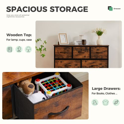 Dresser for bedroom 7 storage Spaces, assembled wardrobe lockers, bedroom furniture lockers - Comfortable Living Decor