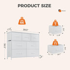 Dresser for bedroom 7 storage Spaces, assembled wardrobe lockers, bedroom furniture lockers - Comfortable Living Decor
