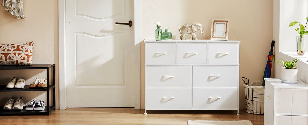 Dresser for bedroom 7 storage Spaces, assembled wardrobe lockers, bedroom furniture lockers - Comfortable Living Decor
