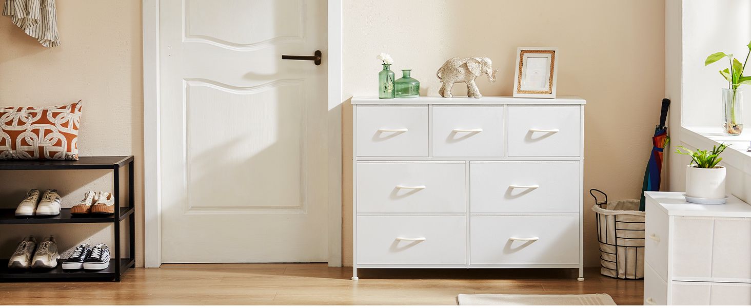 Dresser for bedroom 7 storage Spaces, assembled wardrobe lockers, bedroom furniture lockers - Comfortable Living Decor