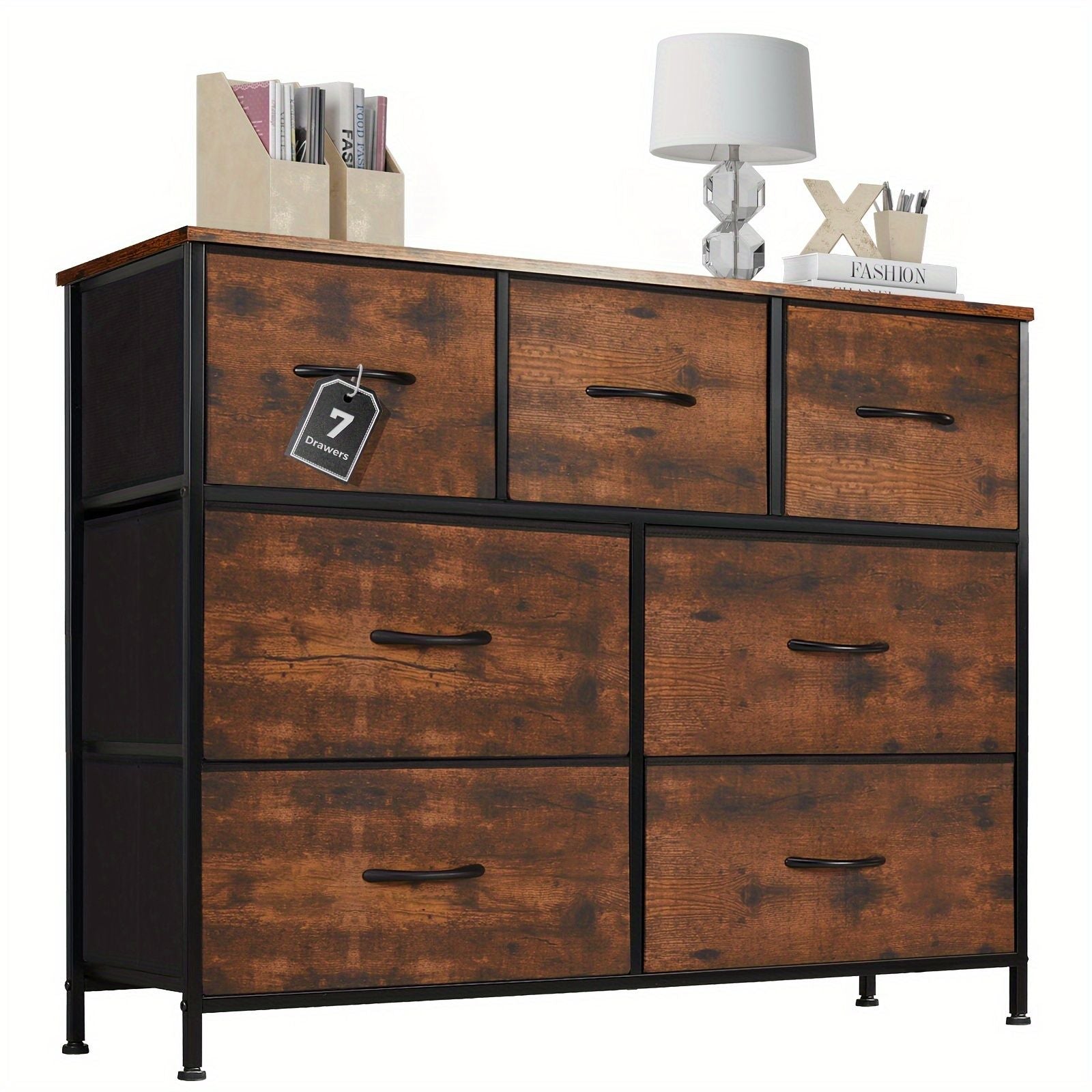 Dresser for bedroom 7 storage Spaces, assembled wardrobe lockers, bedroom furniture lockers - Comfortable Living Decor