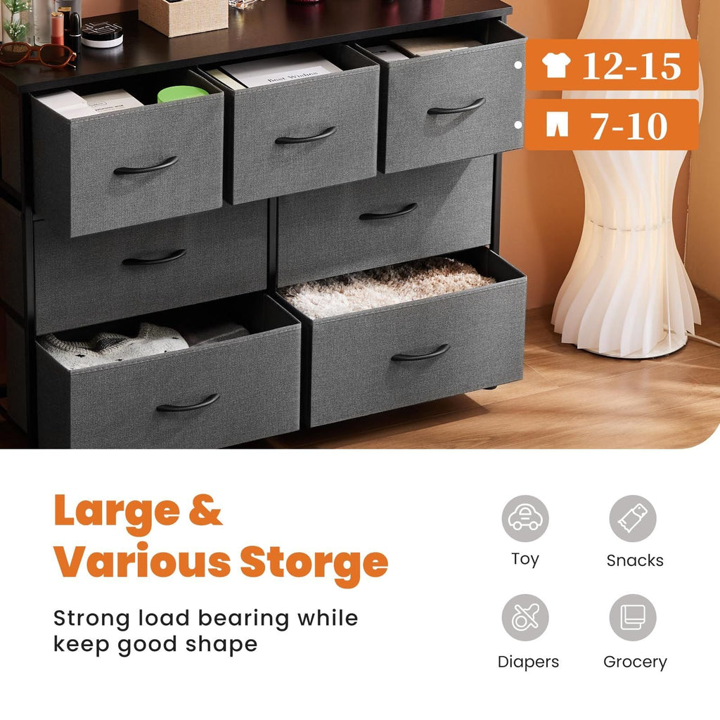 Dresser for bedroom 7 storage Spaces, assembled wardrobe lockers, bedroom furniture lockers - Comfortable Living Decor