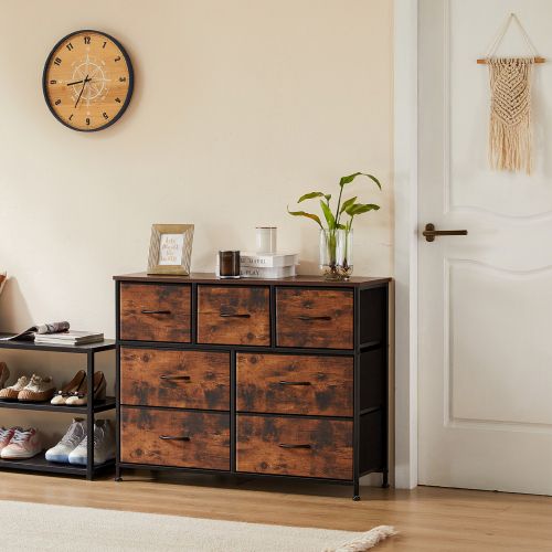 Dresser for bedroom 7 storage Spaces, assembled wardrobe lockers, bedroom furniture lockers - Comfortable Living Decor