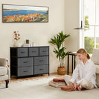 Dresser for bedroom 7 storage Spaces, assembled wardrobe lockers, bedroom furniture lockers - Comfortable Living Decor