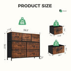 Dresser for bedroom 7 storage Spaces, assembled wardrobe lockers, bedroom furniture lockers - Comfortable Living Decor