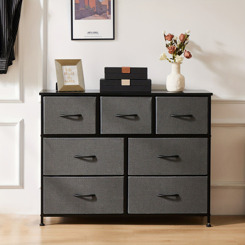 Dresser for bedroom 7 storage Spaces, assembled wardrobe lockers, bedroom furniture lockers - Comfortable Living Decor