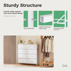 Dresser For Bedroom With 9 Fabric Storage Drawer Wardrobe Tall Chest Organizer Closet Adult Kids Clothes Cabinet Furniture - Comfortable Living Decor
