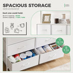 Dresser For Bedroom With 9 Fabric Storage Drawer Wardrobe Tall Chest Organizer Closet Adult Kids Clothes Cabinet Furniture - Comfortable Living Decor