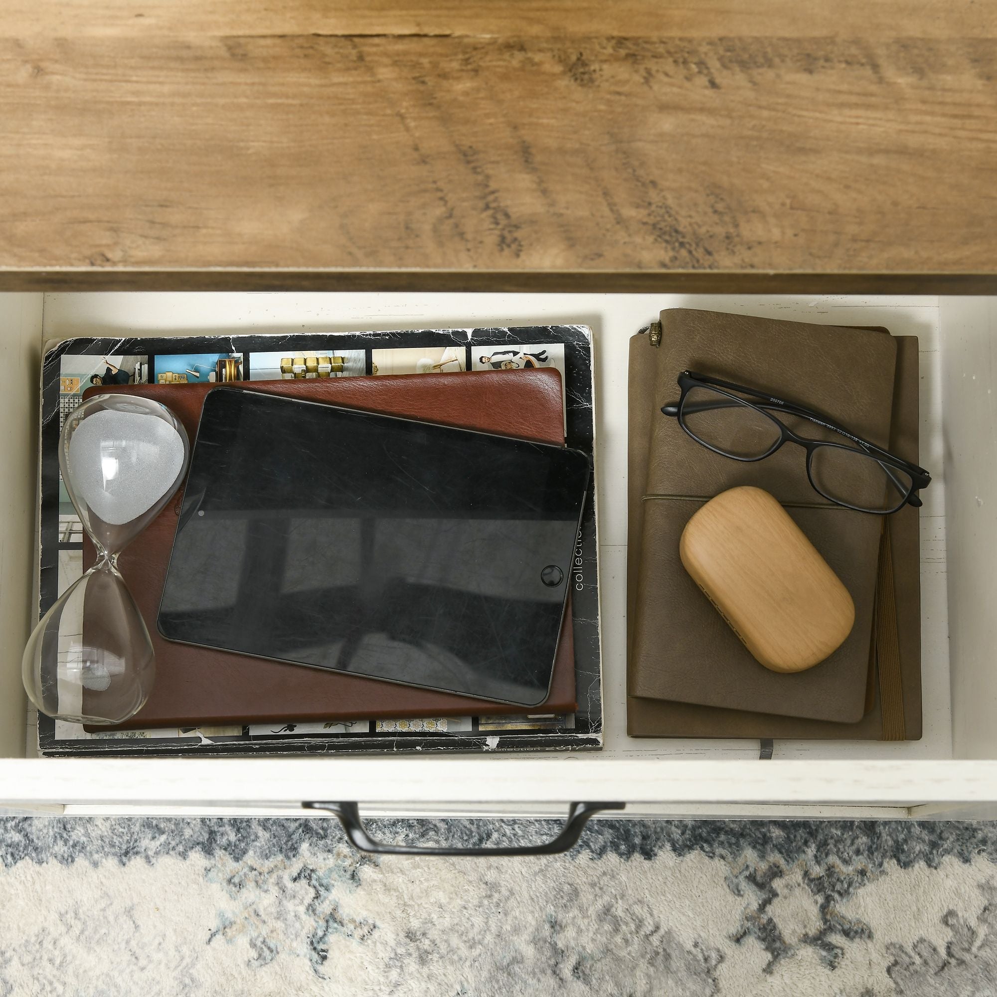Farmhouse Cocktail Coffee Table with Storage by Homcom - Comfortable Living Decor