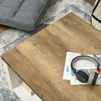 Farmhouse Cocktail Coffee Table with Storage by Homcom - Comfortable Living Decor