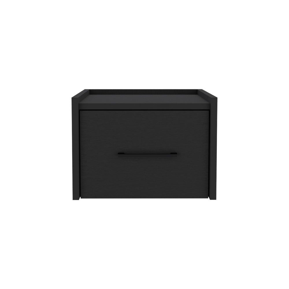 Floating Nightstand Calion, Bedroom, Black - Comfortable Living Decor