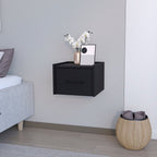 Floating Nightstand Calion, Bedroom, Black - Comfortable Living Decor