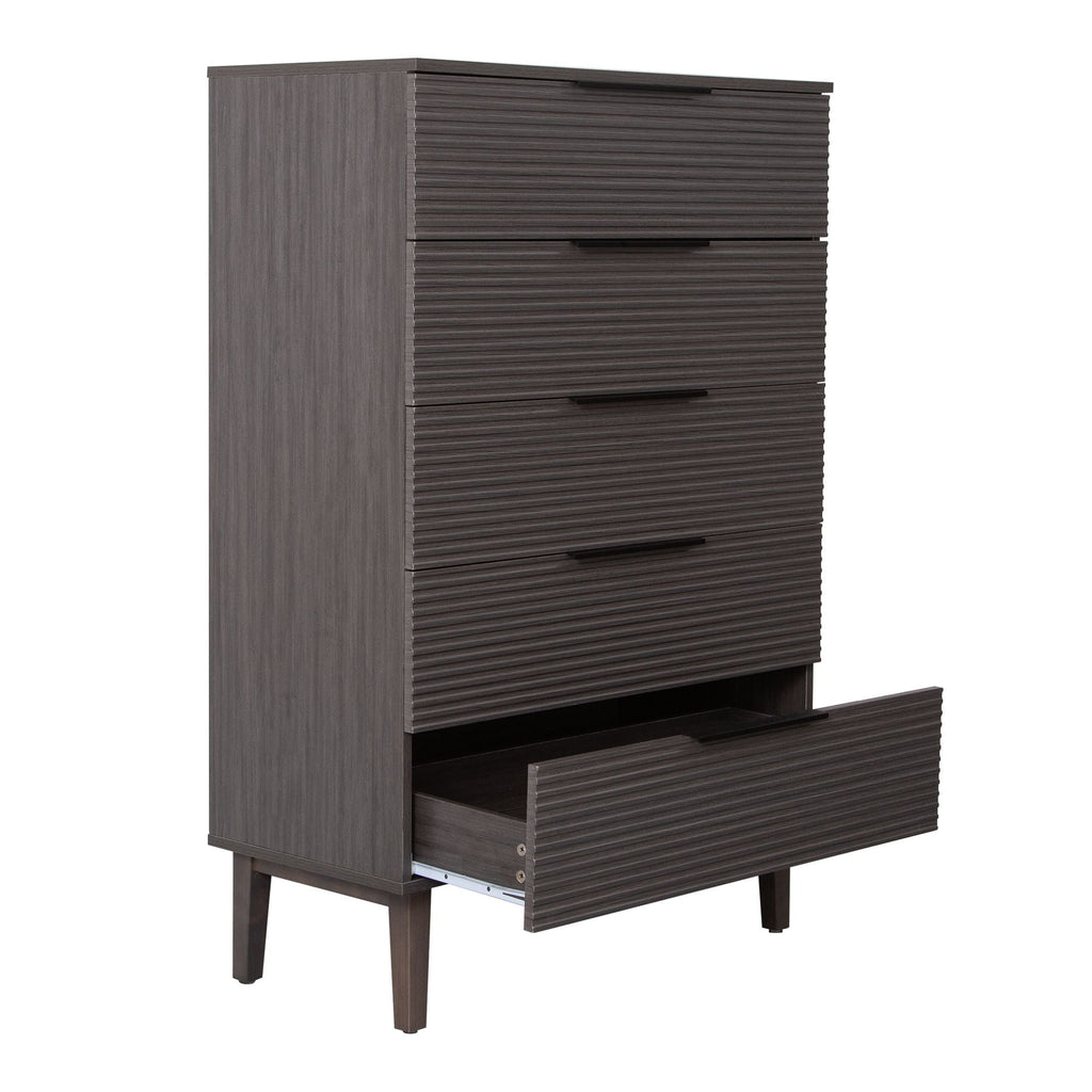 FRALIMK 47.6" Tall 5 Drawer Dresser for Bedroom, Large Chest of Drawers Storage Organizer with Handles for Living Room, Gray - Comfortable Living Decor