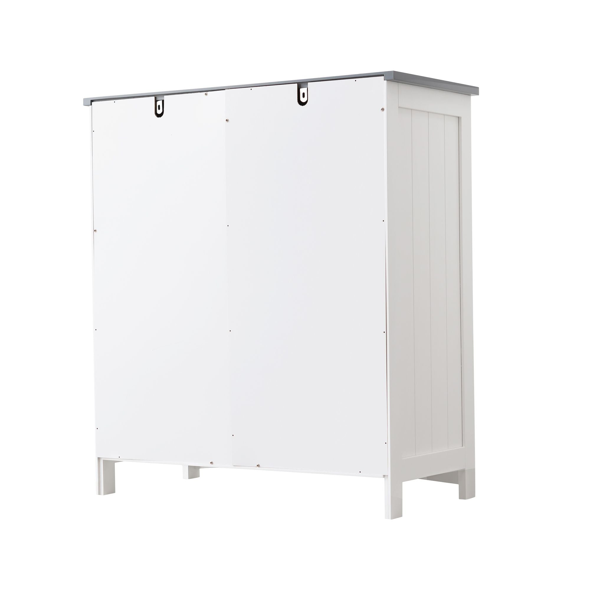 FRALIMK Sideboard Buffet Cabinet, Wood Coffee Bar With Cabinet Two Drawers, Adjustable Shelves And Arched Doors, Sideboard Cabinet White And Gray, Mdf - Comfortable Living Decor