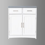 FRALIMK Sideboard Buffet Cabinet, Wood Coffee Bar With Cabinet Two Drawers, Adjustable Shelves And Arched Doors, Sideboard Cabinet White And Gray, Mdf - Comfortable Living Decor