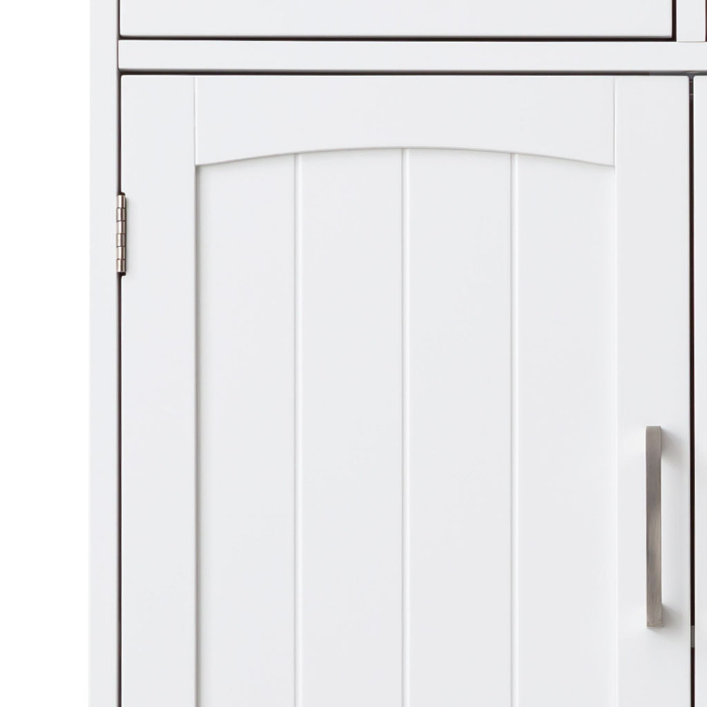 FRALIMK Sideboard Buffet Cabinet, Wood Coffee Bar With Cabinet Two Drawers, Adjustable Shelves And Arched Doors, Sideboard Cabinet White And Gray, Mdf - Comfortable Living Decor