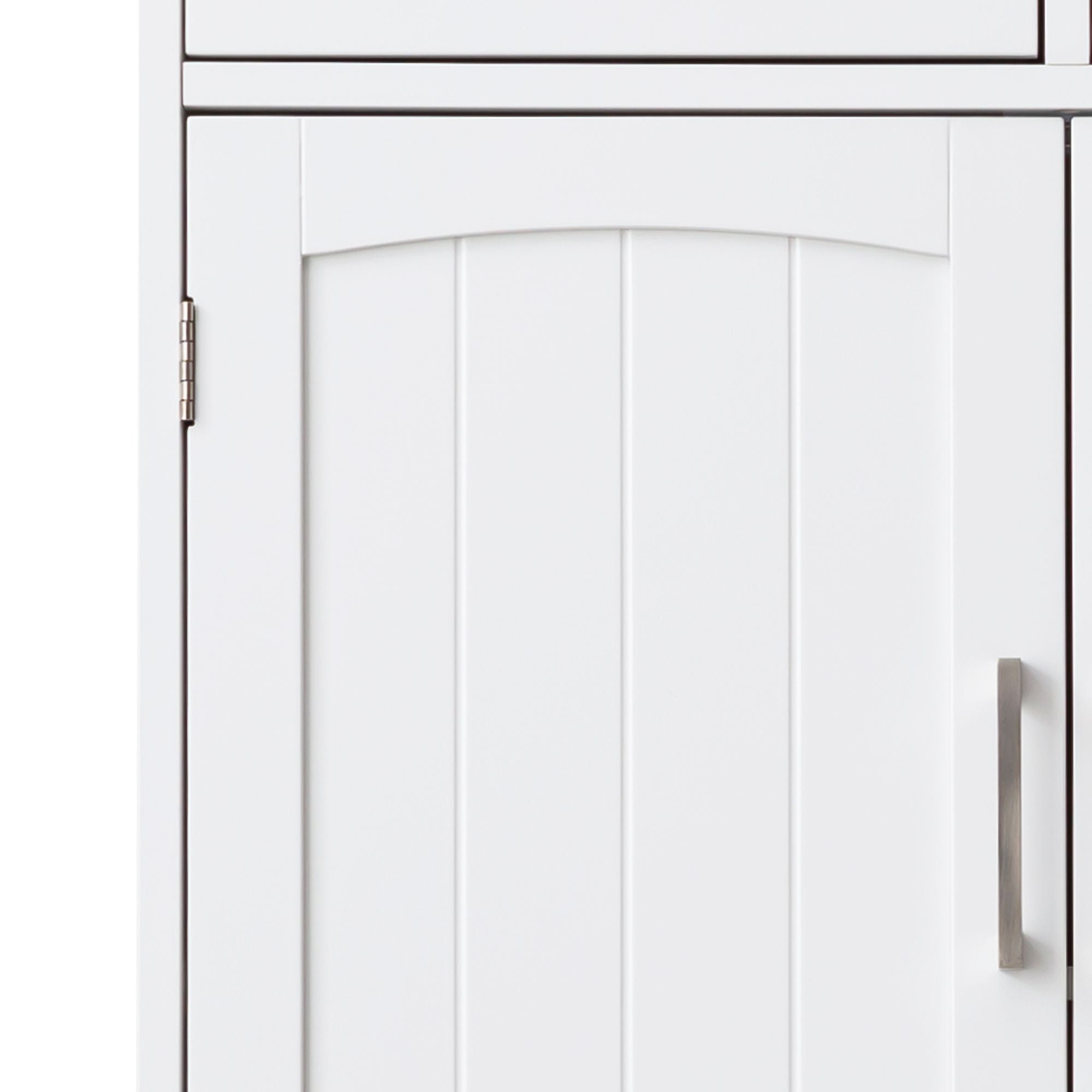 FRALIMK Sideboard Buffet Cabinet, Wood Coffee Bar With Cabinet Two Drawers, Adjustable Shelves And Arched Doors, Sideboard Cabinet White And Gray, Mdf - Comfortable Living Decor