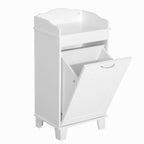 Free Standing Home Organizer Hamper, Bathroom Storage Cabinet, White - Comfortable Living Decor