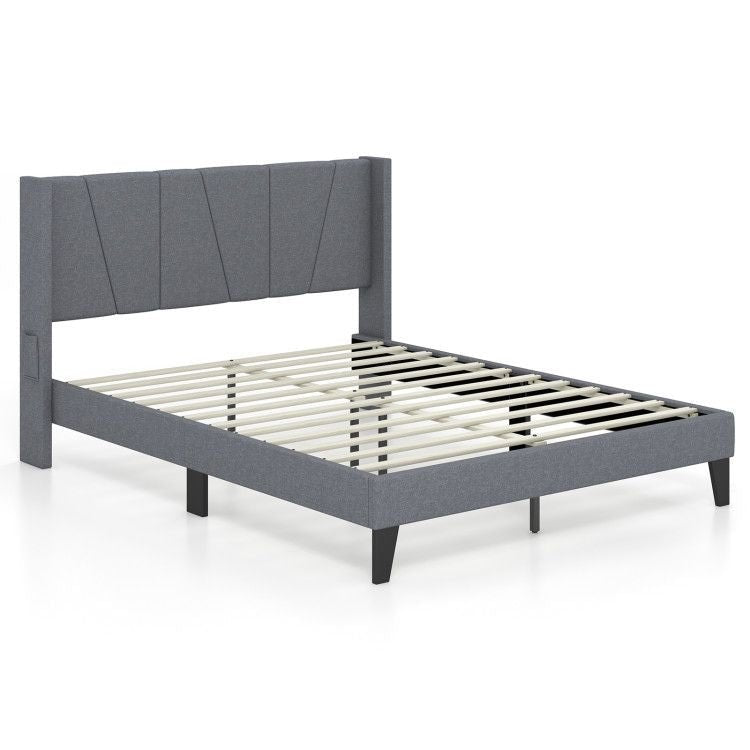 Full/Queen Size Bed Frame w/ Headboard & Wood Slat Support Yeah Depot - Comfortable Living Decor