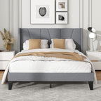 Full/Queen Size Bed Frame w/ Headboard & Wood Slat Support Yeah Depot - Comfortable Living Decor