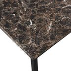 Furniture 5 Piece Metal Dinette Set with Faux Marble Top - Black - Comfortable Living Decor