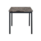 Furniture 5 Piece Metal Dinette Set with Faux Marble Top - Black - Comfortable Living Decor