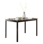 Furniture 5 Piece Metal Dinette Set with Faux Marble Top - Black - Comfortable Living Decor