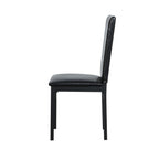 Furniture 5 Piece Metal Dinette Set with Faux Marble Top - Black - Comfortable Living Decor