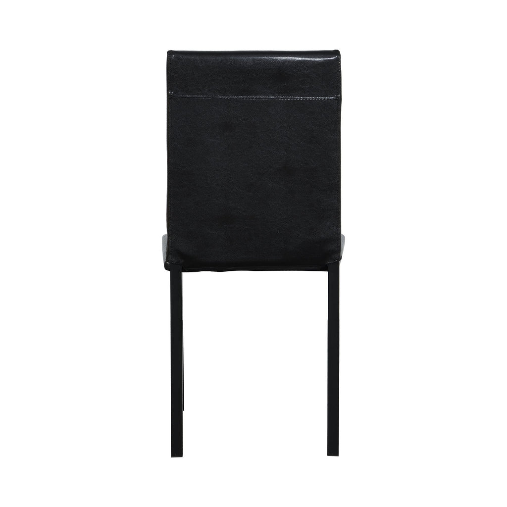 Furniture 5 Piece Metal Dinette Set with Faux Marble Top - Black - Comfortable Living Decor