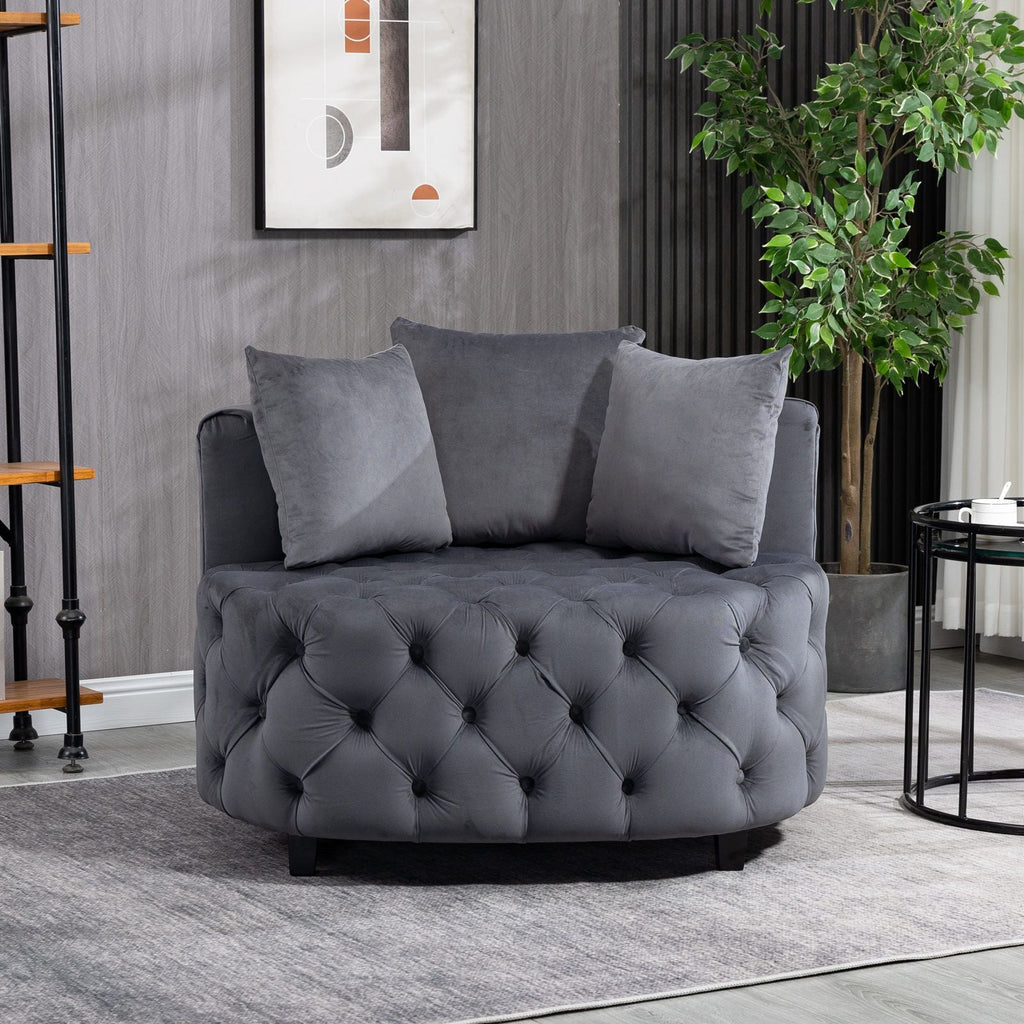 Furniture,Accent Chair / Classical Barrel Chair for living room / Modern Leisure Sofa Chair - Comfortable Living Decor