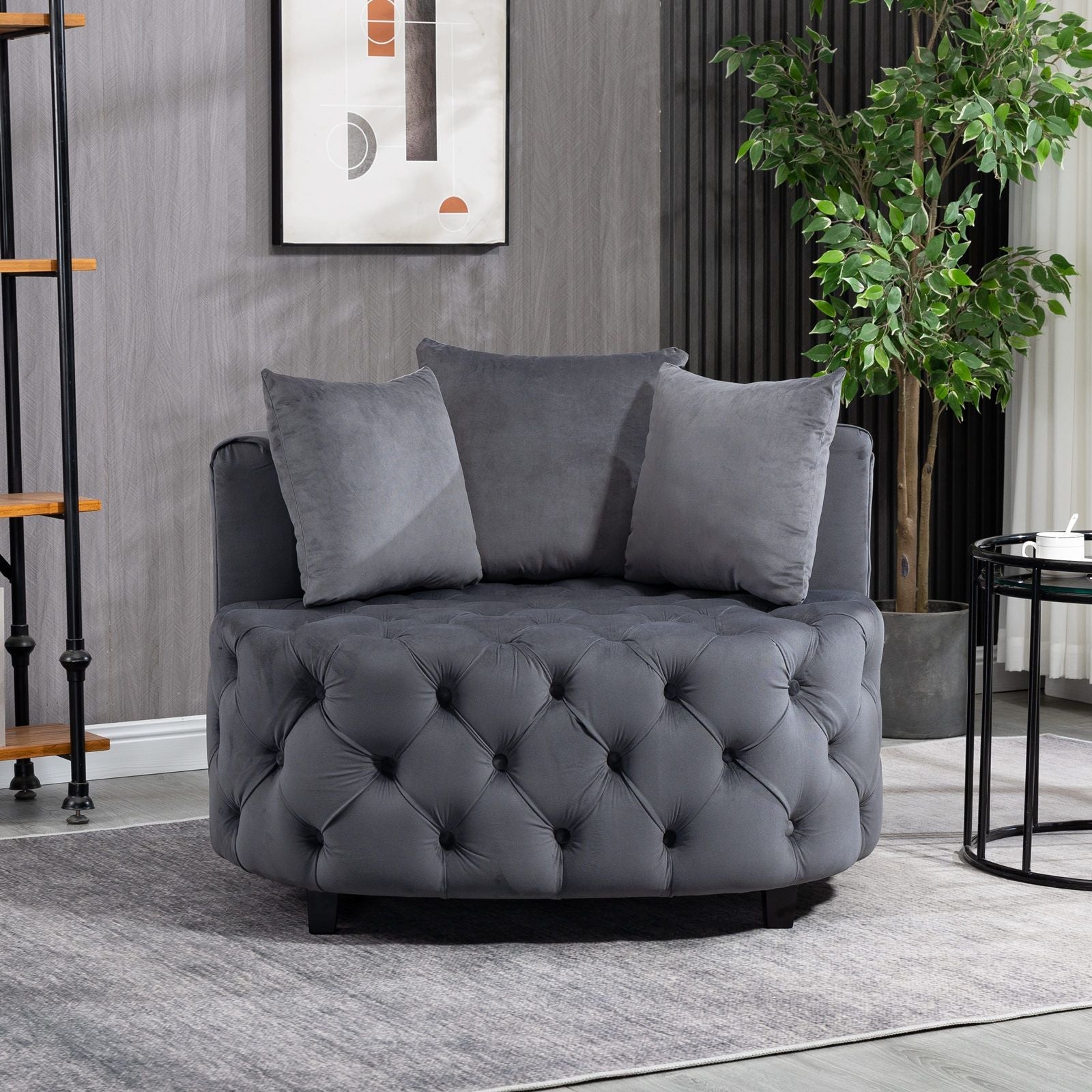 Furniture,Accent Chair / Classical Barrel Chair for living room / Modern Leisure Sofa Chair - Comfortable Living Decor