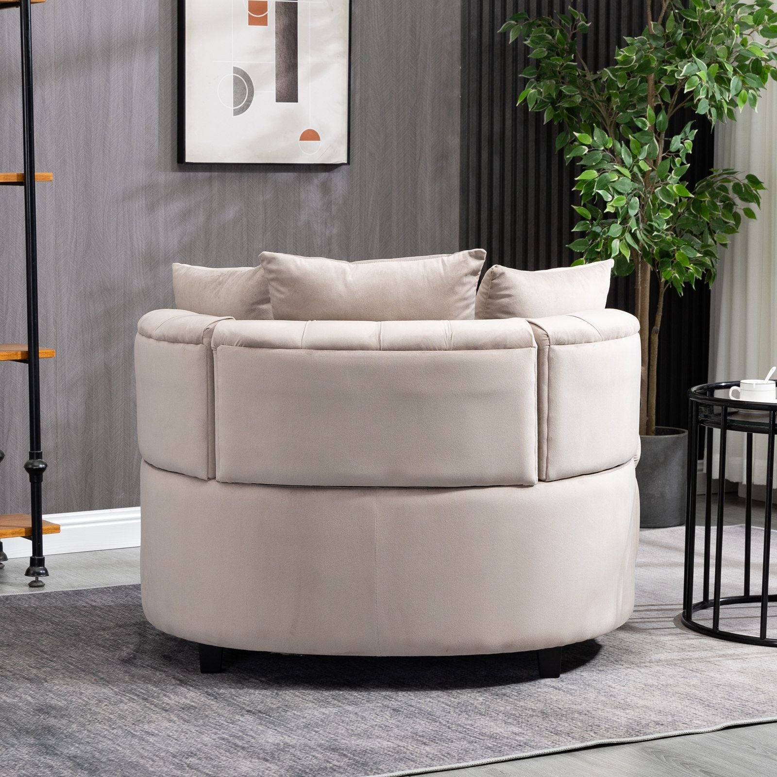 Furniture,Accent Chair / Classical Barrel Chair for living room / Modern Leisure Sofa Chair - Comfortable Living Decor