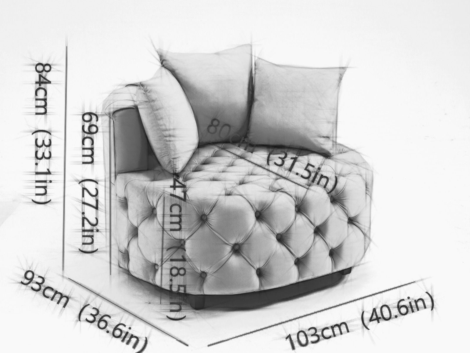Furniture,Accent Chair / Classical Barrel Chair for living room / Modern Leisure Sofa Chair - Comfortable Living Decor