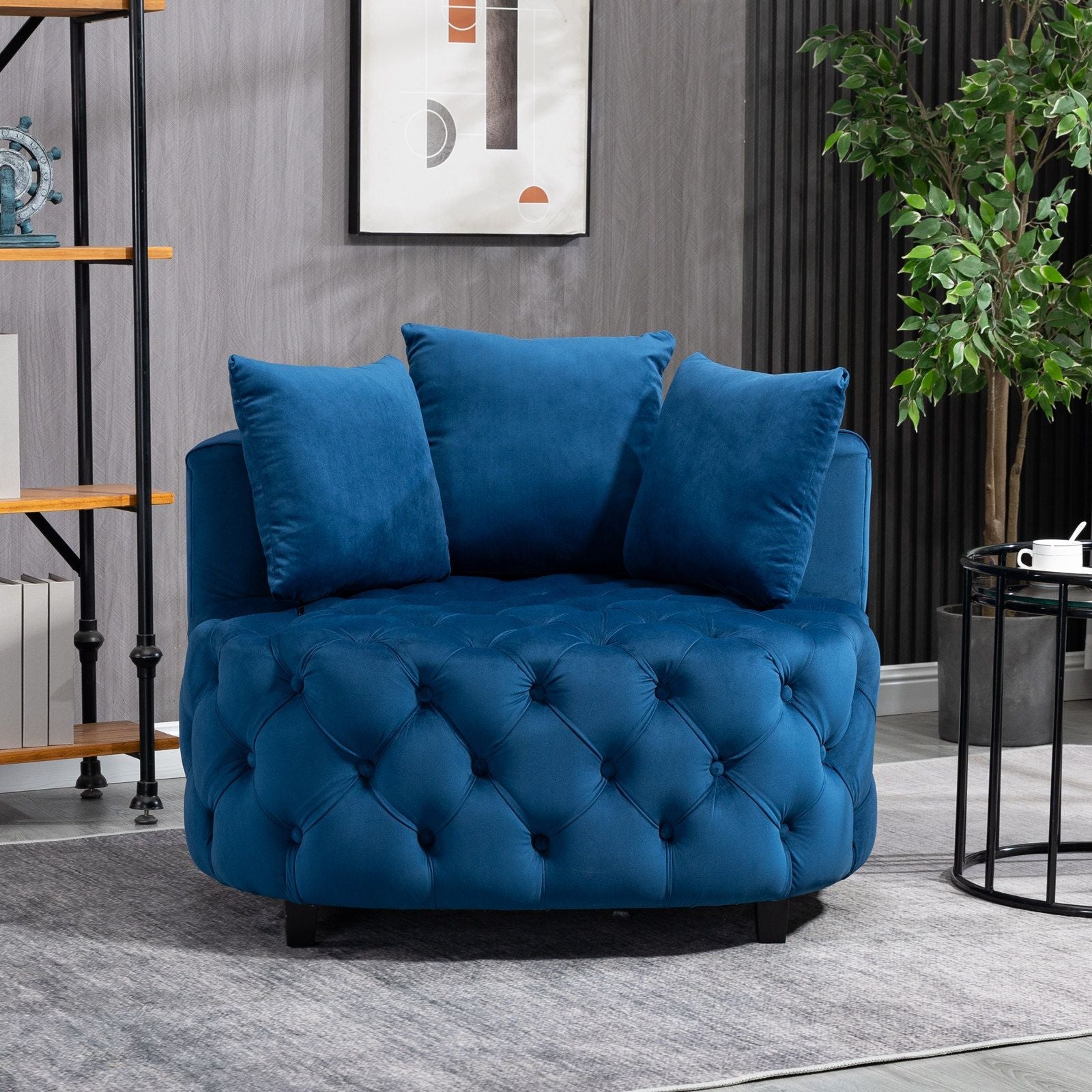 Furniture,Accent Chair / Classical Barrel Chair for living room / Modern Leisure Sofa Chair - Comfortable Living Decor