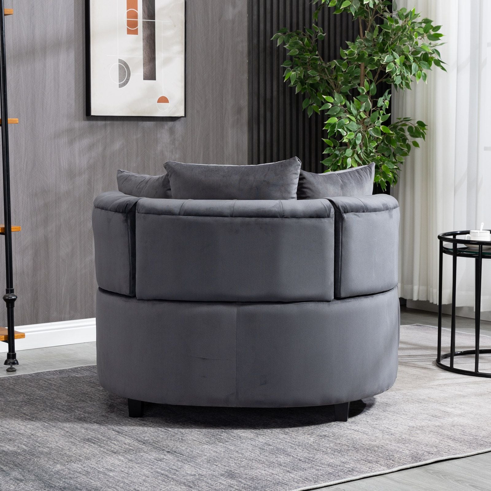 Furniture,Accent Chair / Classical Barrel Chair for living room / Modern Leisure Sofa Chair - Comfortable Living Decor