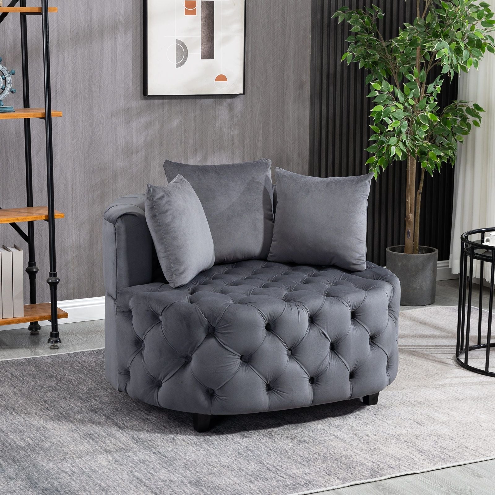 Furniture,Accent Chair / Classical Barrel Chair for living room / Modern Leisure Sofa Chair - Comfortable Living Decor