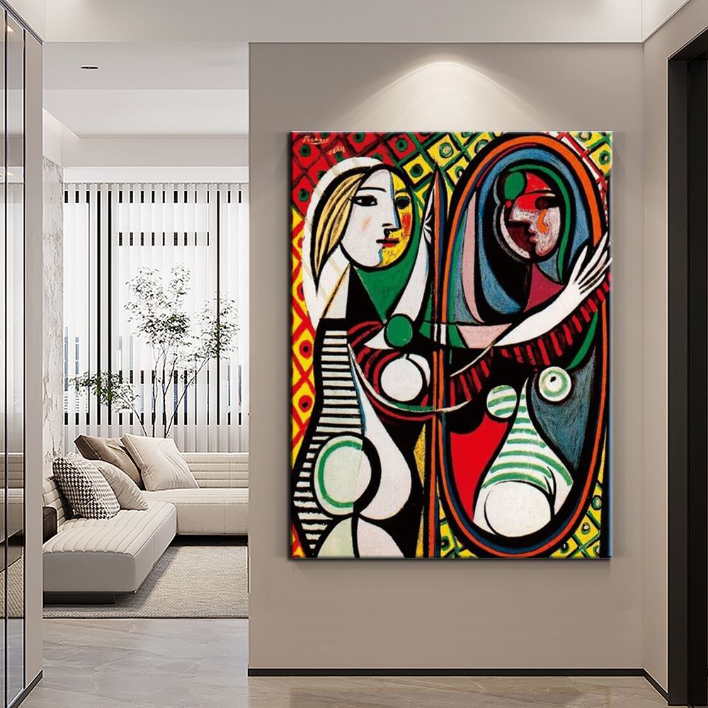 Hand Painted Oil Painting Canvas Wall Art Pablo Picasso Paintings Living Room Hallway Bedroom Luxurious Decorative Painting - Comfortable Living Decor