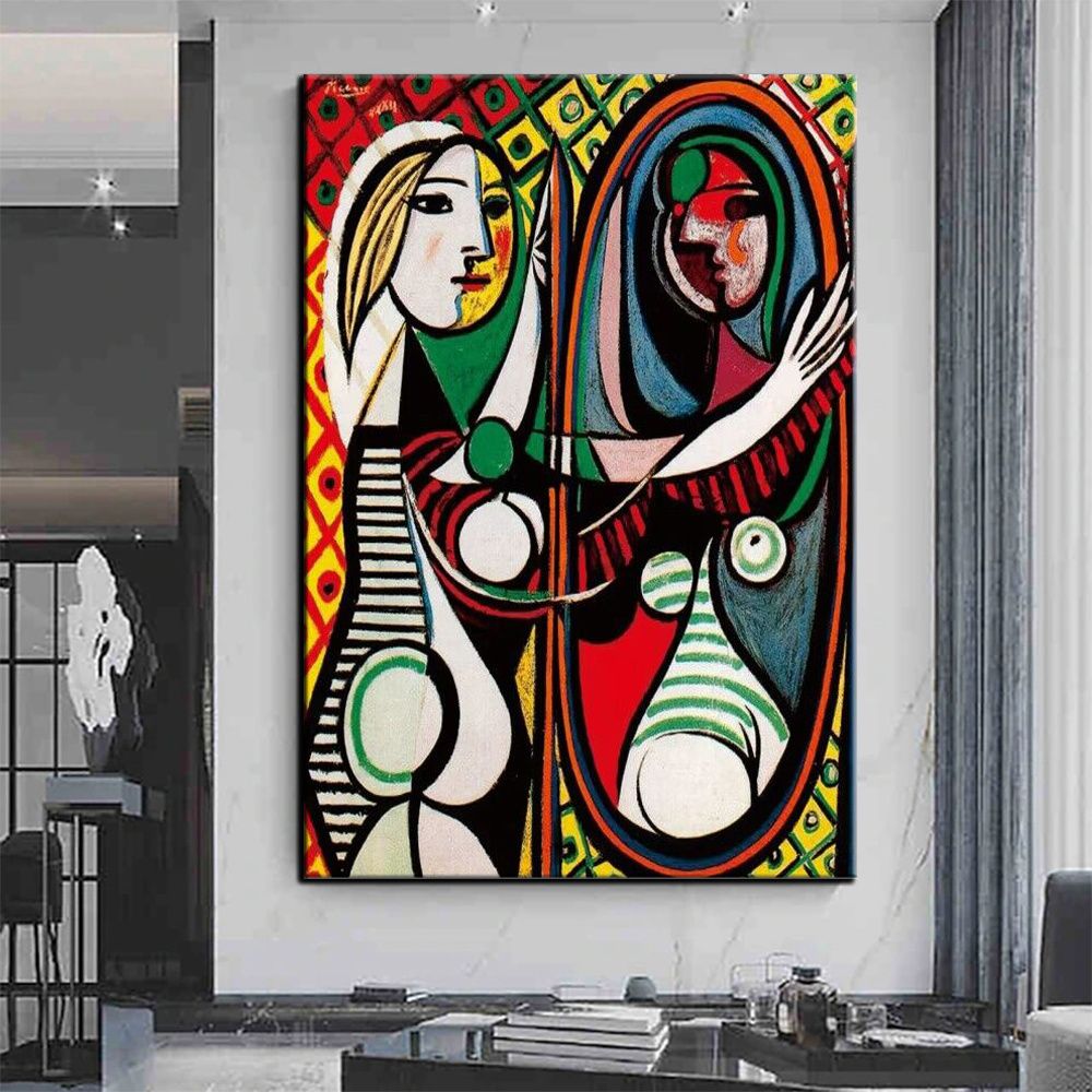 Hand Painted Oil Painting Canvas Wall Art Pablo Picasso Paintings Living Room Hallway Bedroom Luxurious Decorative Painting - Comfortable Living Decor