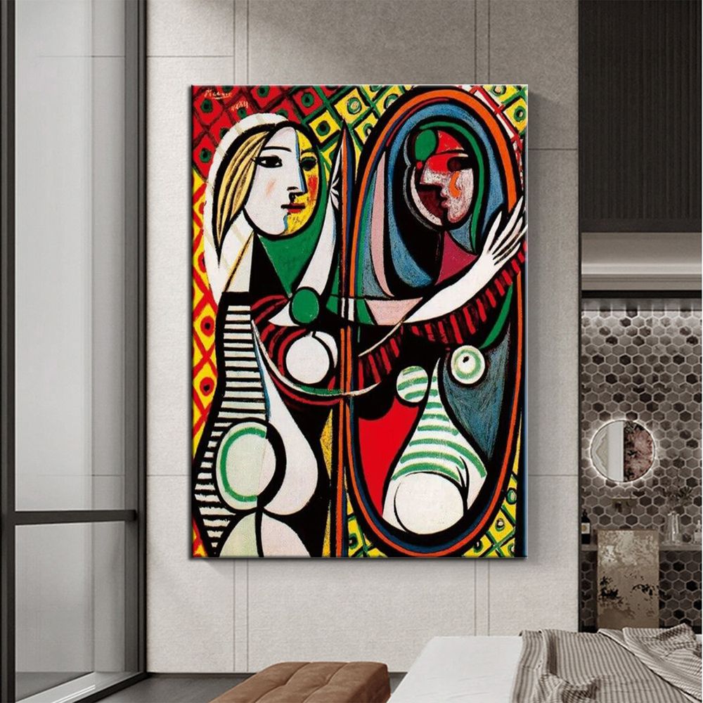 Hand Painted Oil Painting Canvas Wall Art Pablo Picasso Paintings Living Room Hallway Bedroom Luxurious Decorative Painting - Comfortable Living Decor