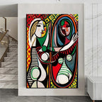 Hand Painted Oil Painting Canvas Wall Art Pablo Picasso Paintings Living Room Hallway Bedroom Luxurious Decorative Painting - Comfortable Living Decor